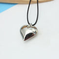 Goth Black Leather Braid Wax Cord Short Chain Necklace for Women Simple Love Heart Pendant Choker Halloween Jewelry Accessories