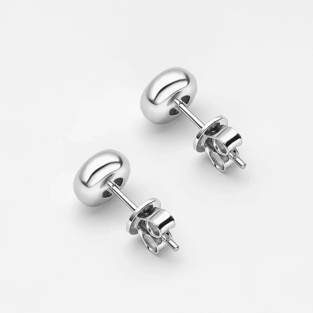 EWYA Real 0.3/0.5 Carat Round Moissanite Diamond Stud Earrings for Women S925 Sterling Silver Earring Wedding Party Fine Jewelry