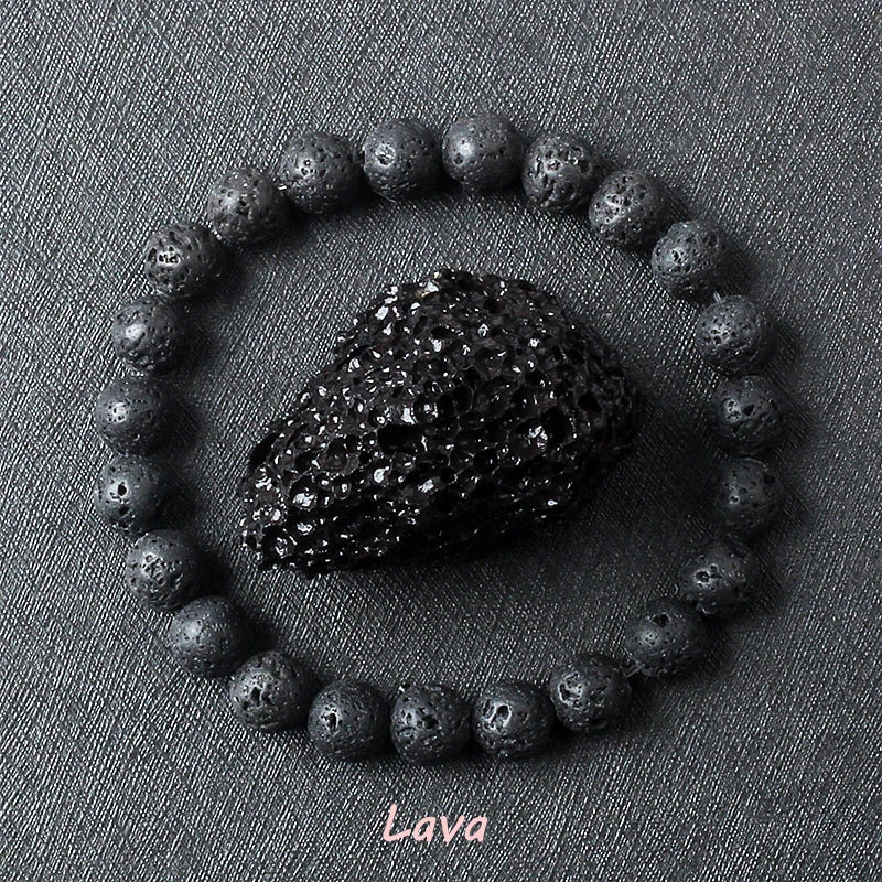 Geniune Epidote Zoisite Bead Bracelet Homme Natural Quartz Lava Tiger Eye Stone Bracelet Made of Natural Stone Jewelry for Women