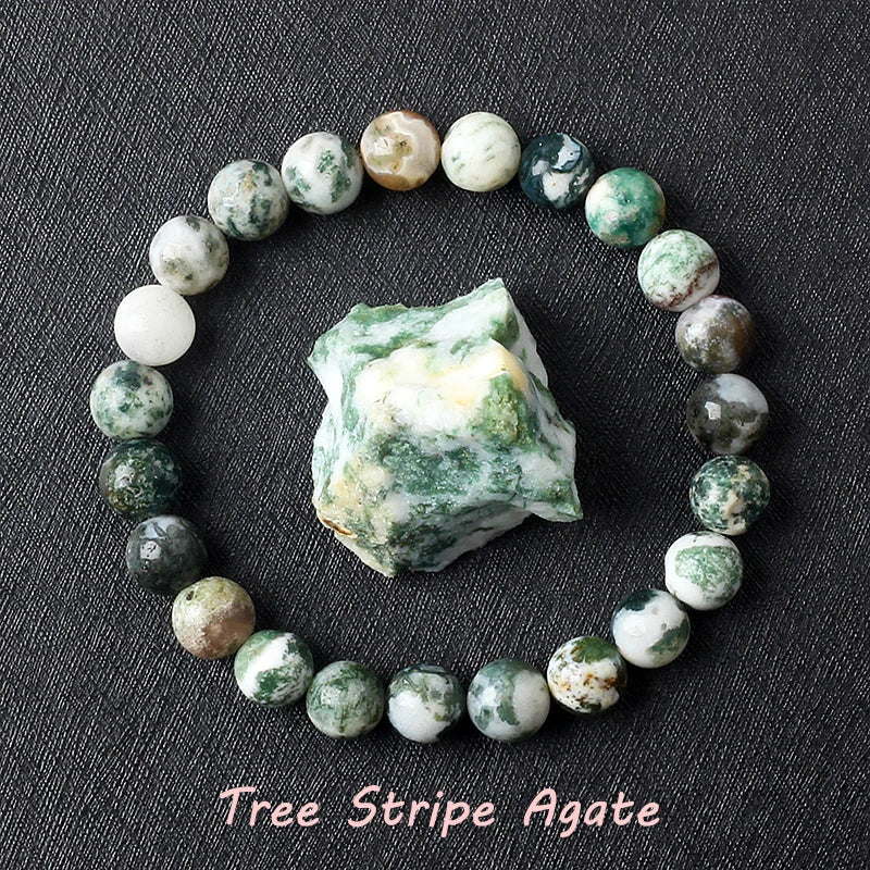 Geniune Epidote Zoisite Bead Bracelet Homme Natural Quartz Lava Tiger Eye Stone Bracelet Made of Natural Stone Jewelry for Women